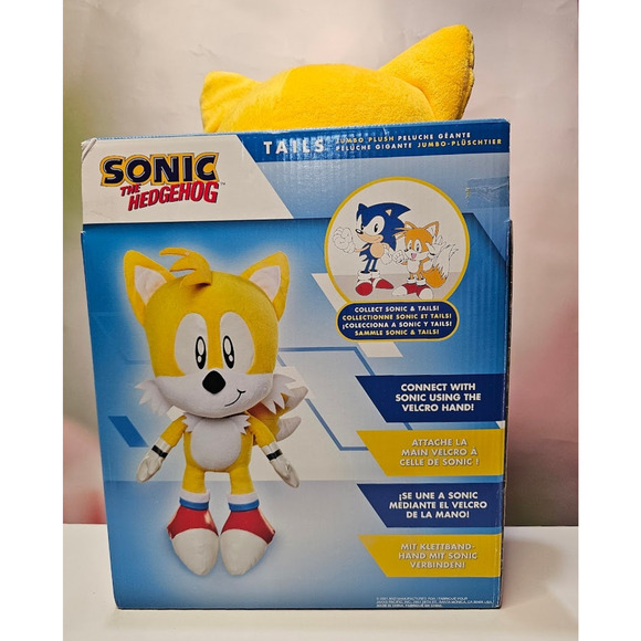 Jakks  Sonic The Hedgehog- Tails 18" Jumbo Plush NWT - Picture 3 of 8